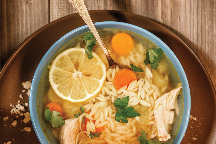 Lemon Chicken Orzo Soup