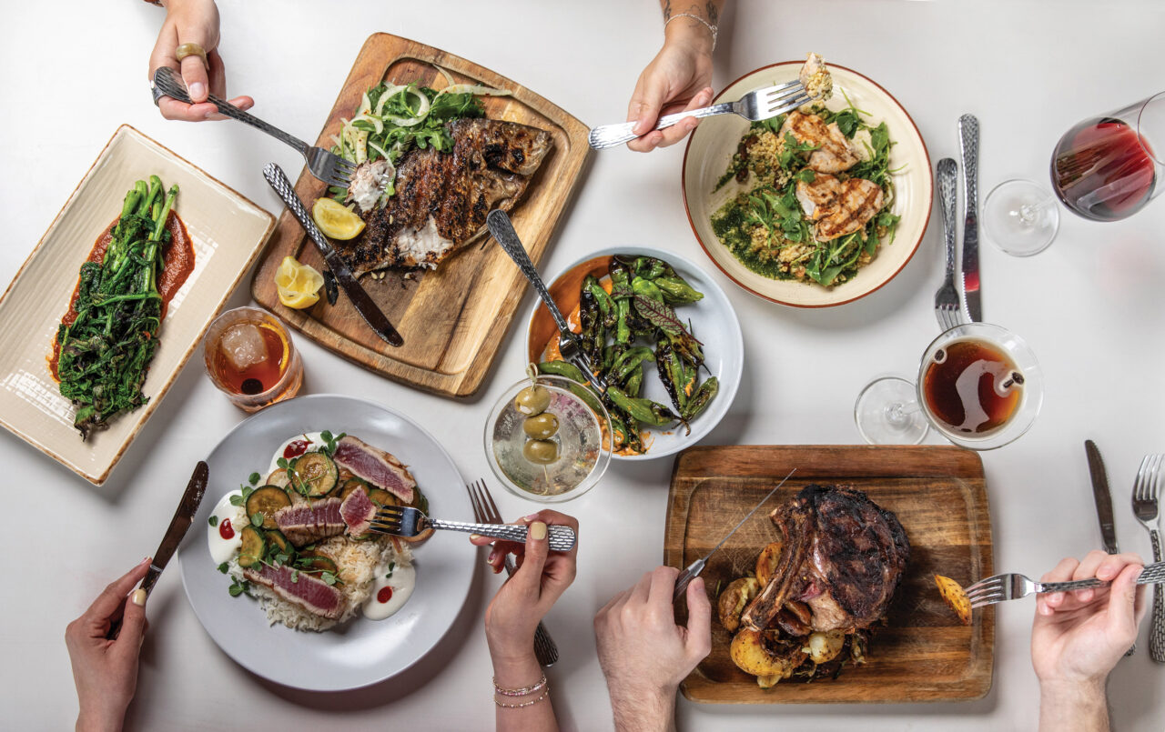 Food on Plates and Cutting Boards