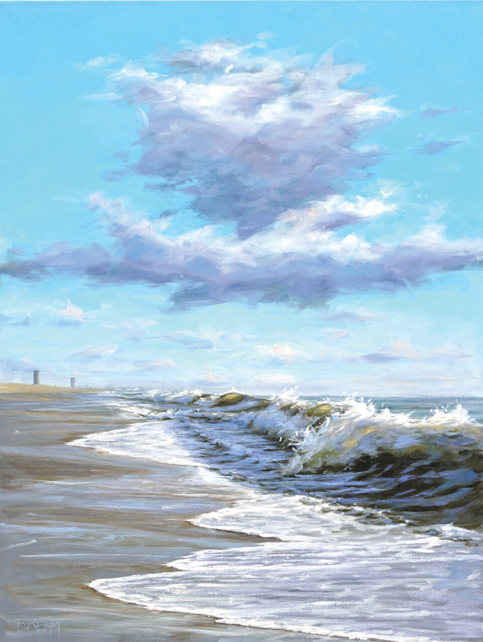 Big Sky With Towers Painting