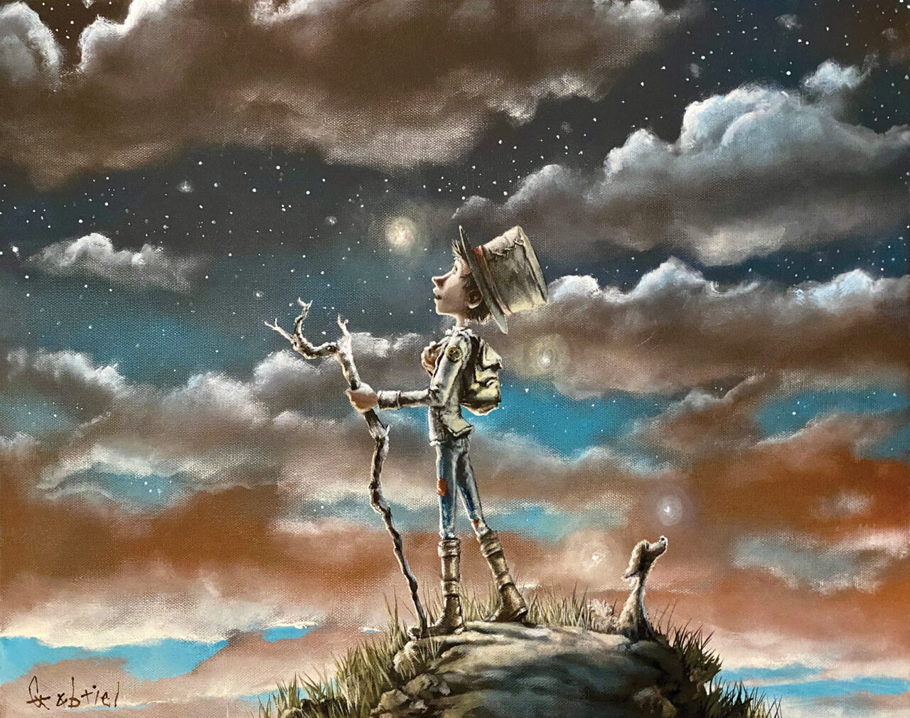 They Come Out at Night Painting