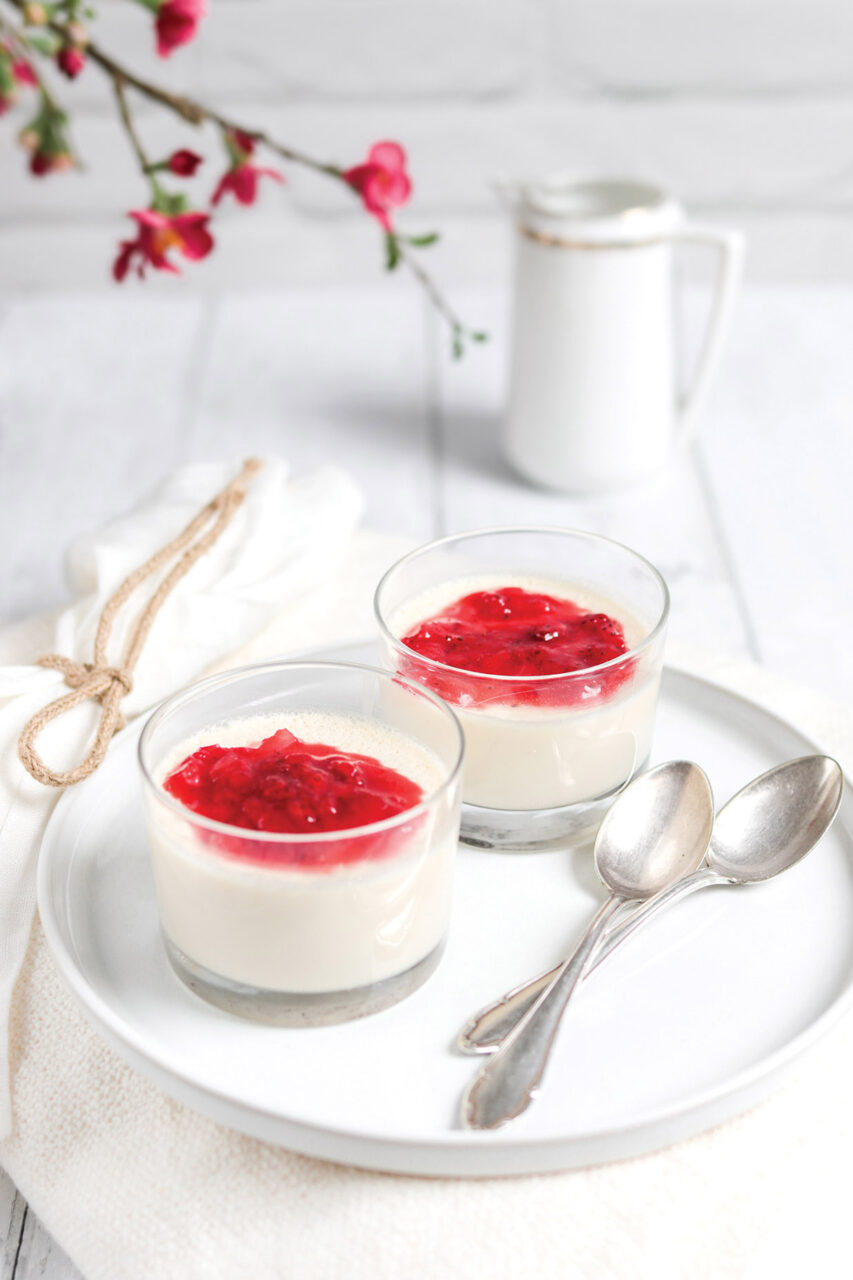 Raspberry Panna Cotta Dessert