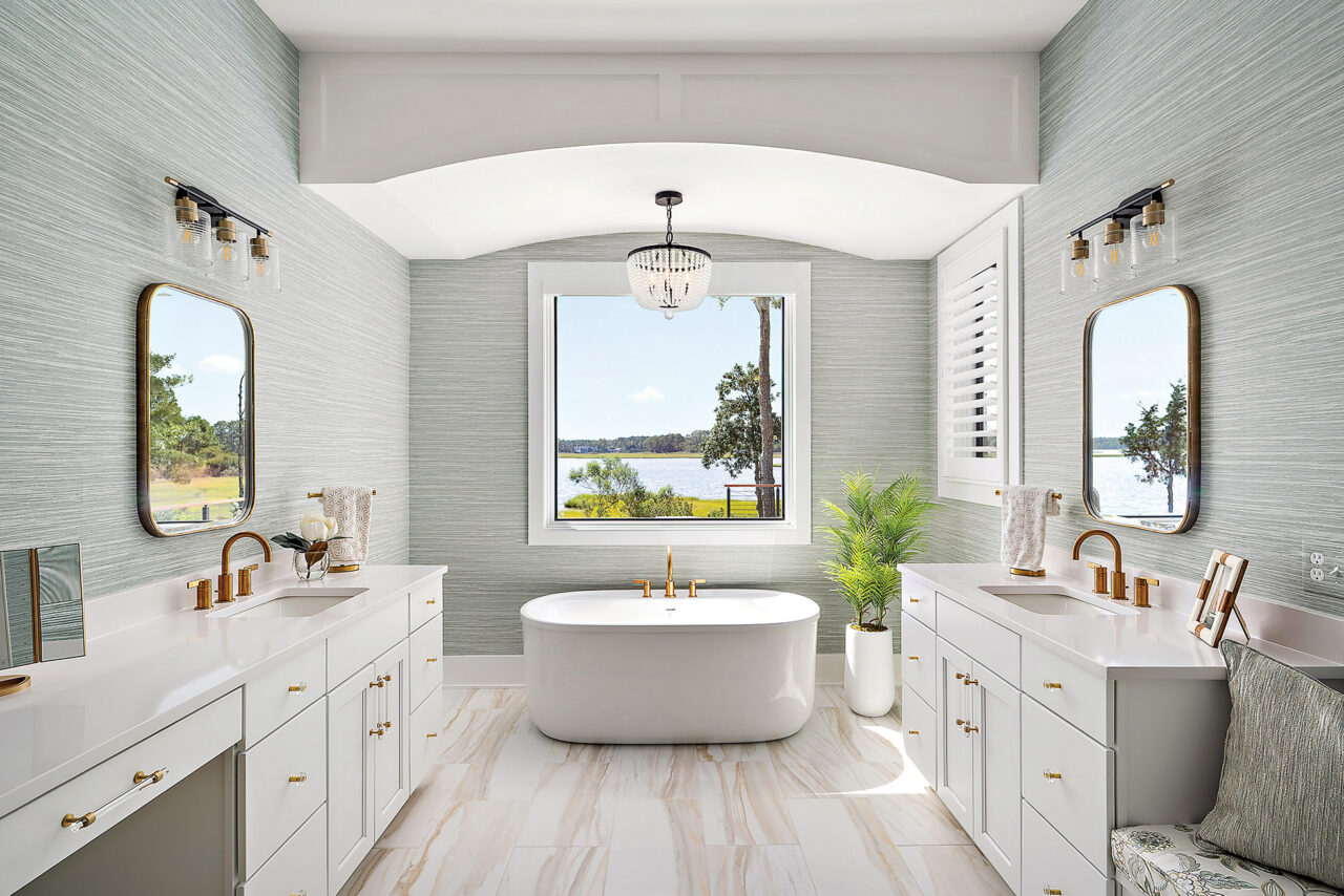 Bathroom with tub