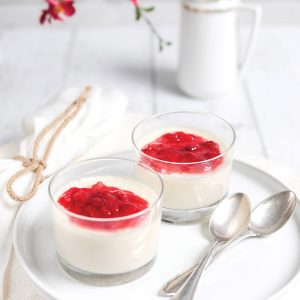 Raspberry Panna Cotta Dessert